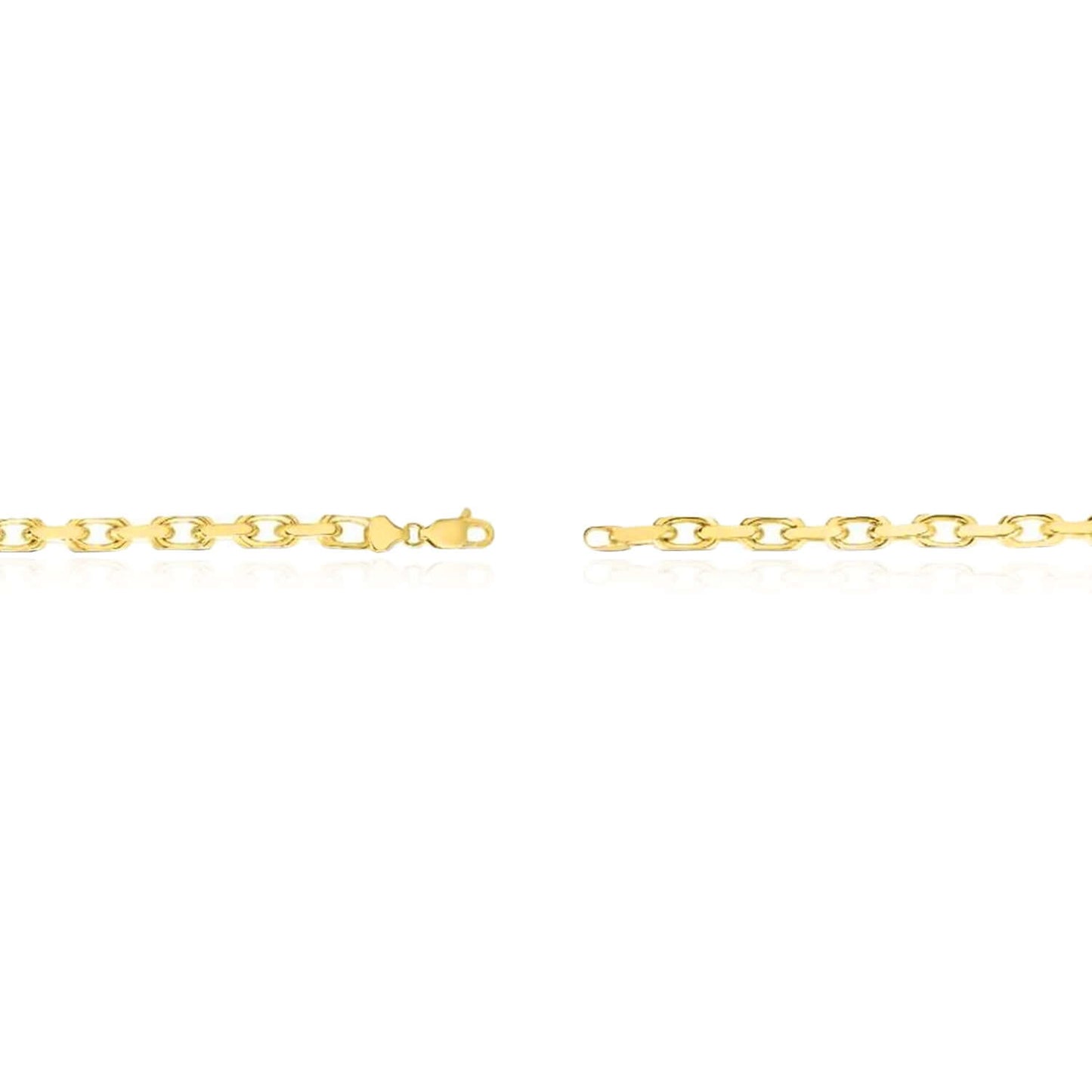10K Yellow Gold 4.8mm French Cable Chain (Solid Links) 20"-26"