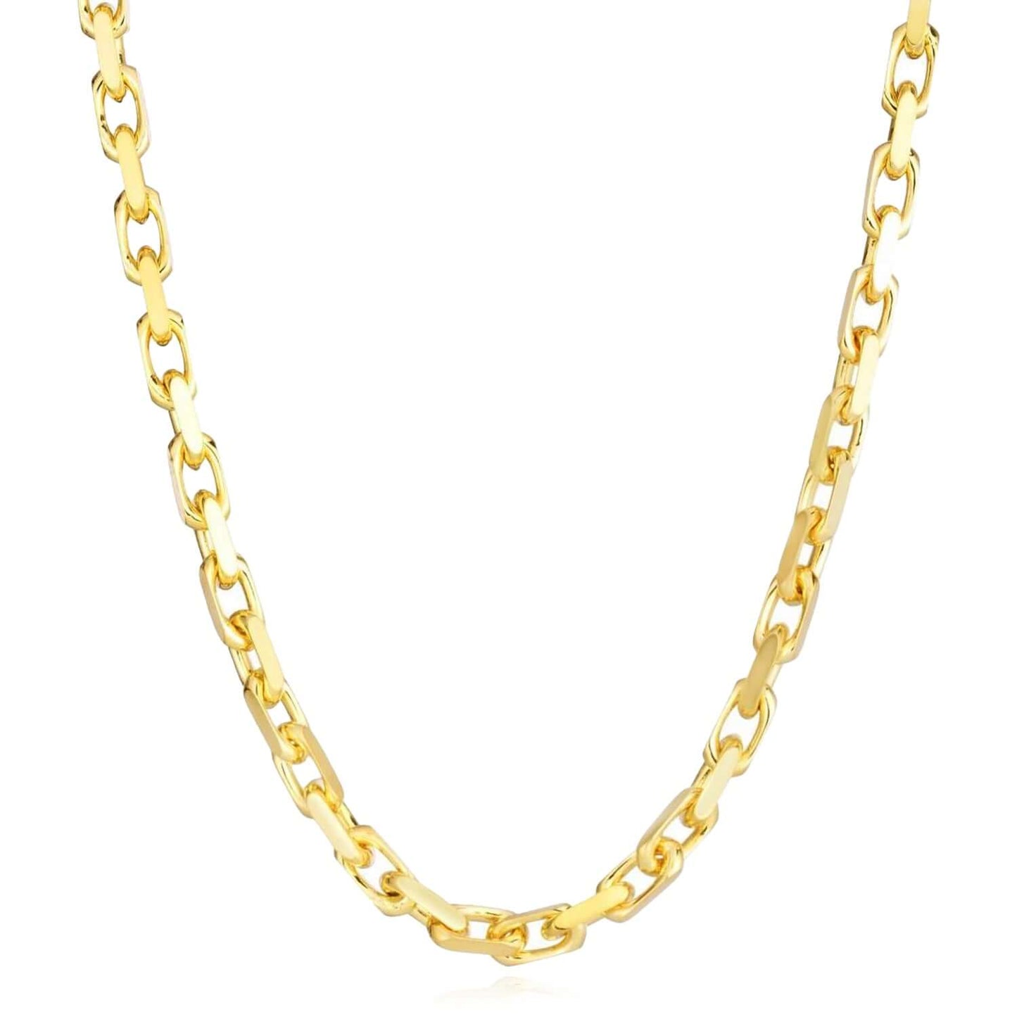 10K Yellow Gold 4.8mm French Cable Chain (Solid Links) 20"-26"