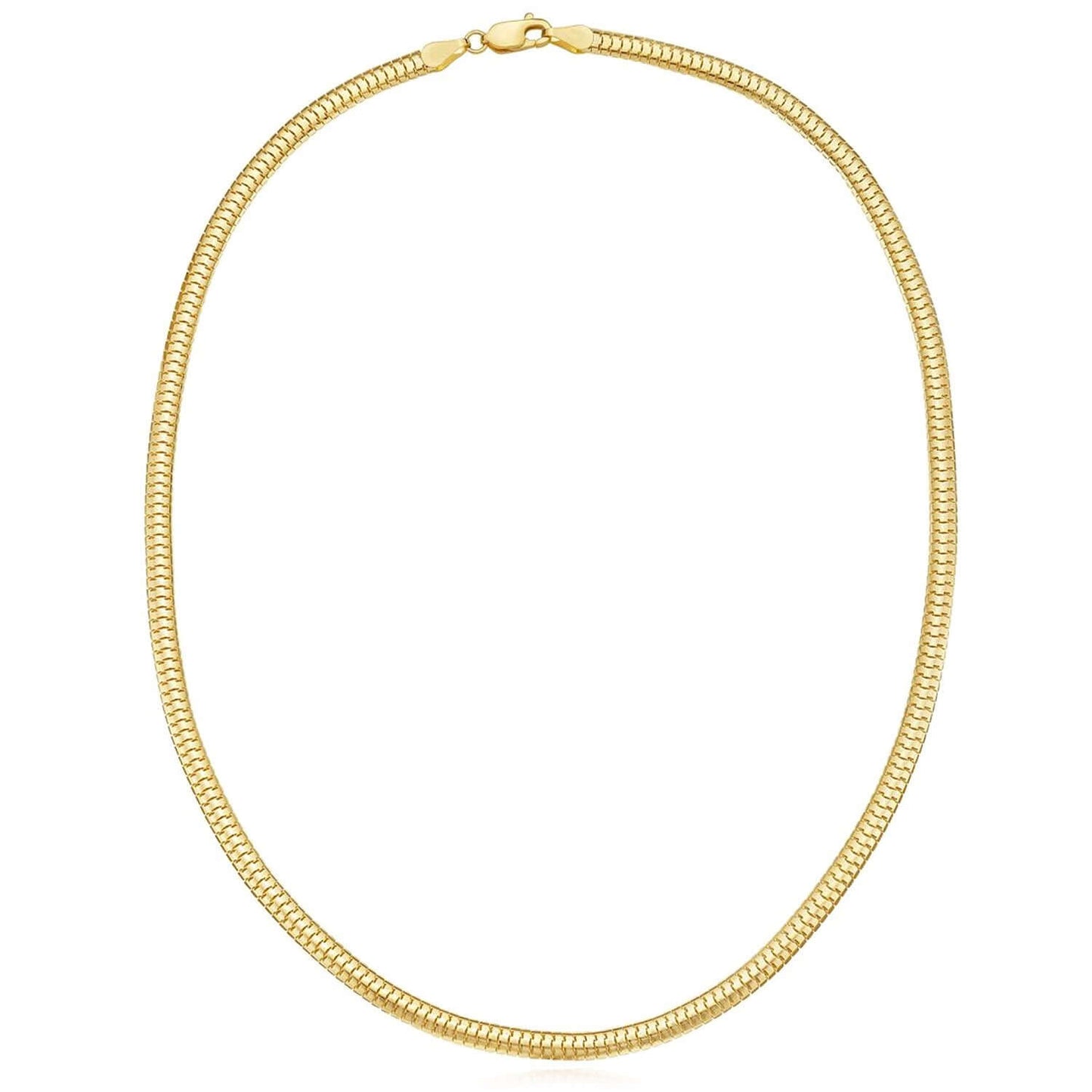 Real 14K Gold 4.5mm Lite Oval Snake Chain 16" 18" 20"