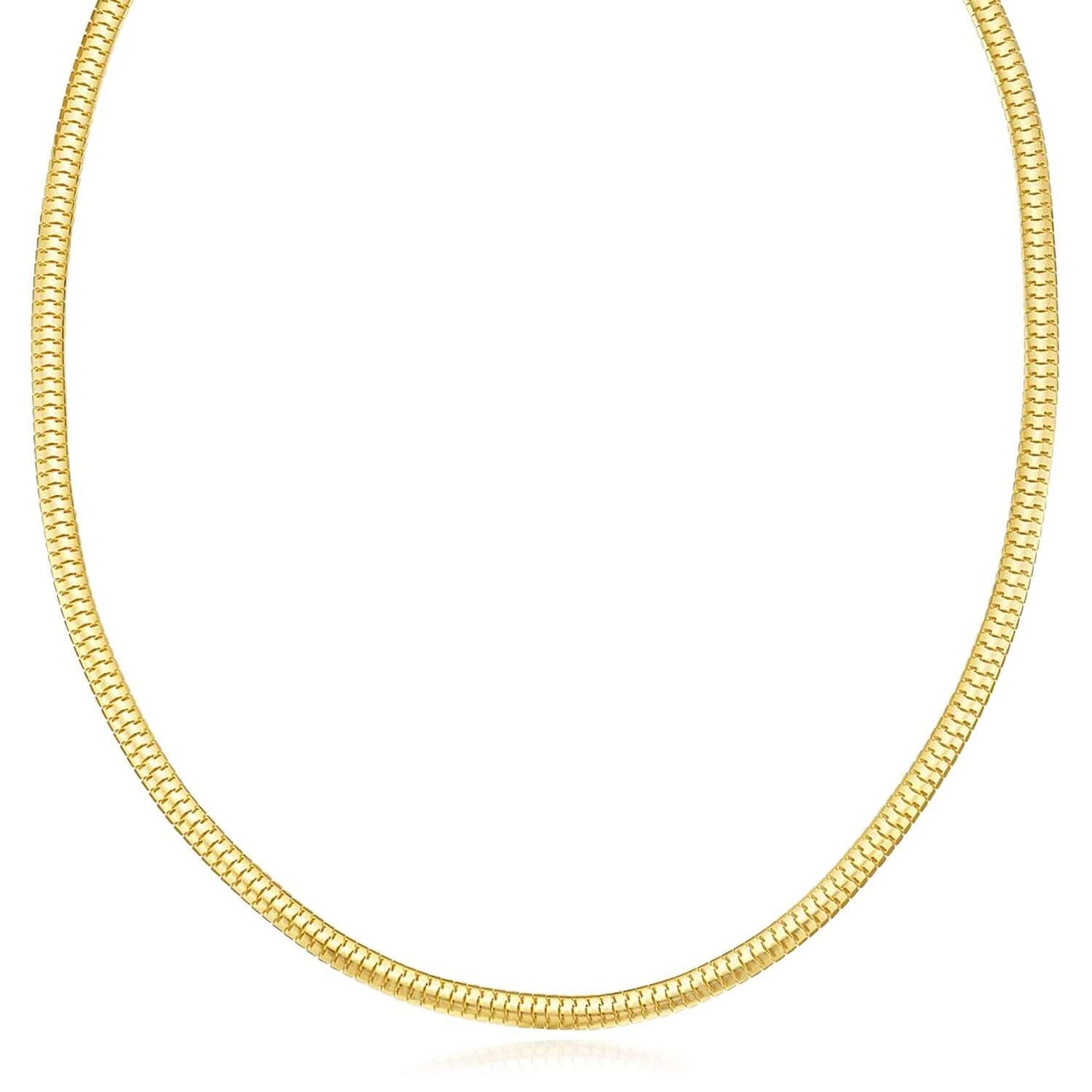Real 14K Gold 4.5mm Lite Oval Snake Chain 16" 18" 20"