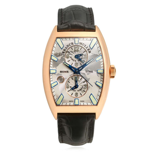 NEW Franck Muller Master Banker 8880 MB Stick Indexes Dial Black Leather Strap Watch