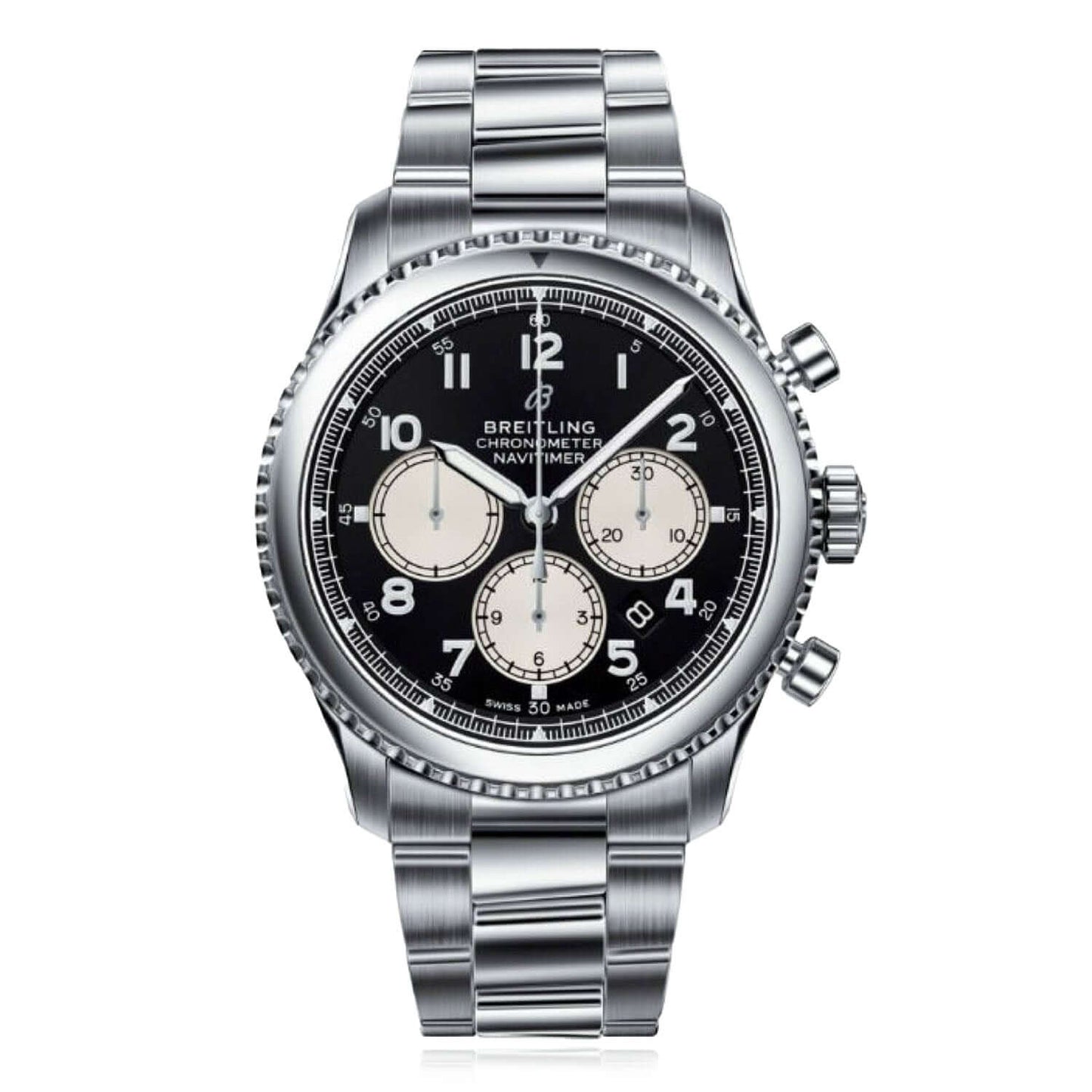 NEW Breitling Navitimer 43MM A13314101B1A1 8 Black Dial Stainless Steel Men's Watch - WJD Exclusives
