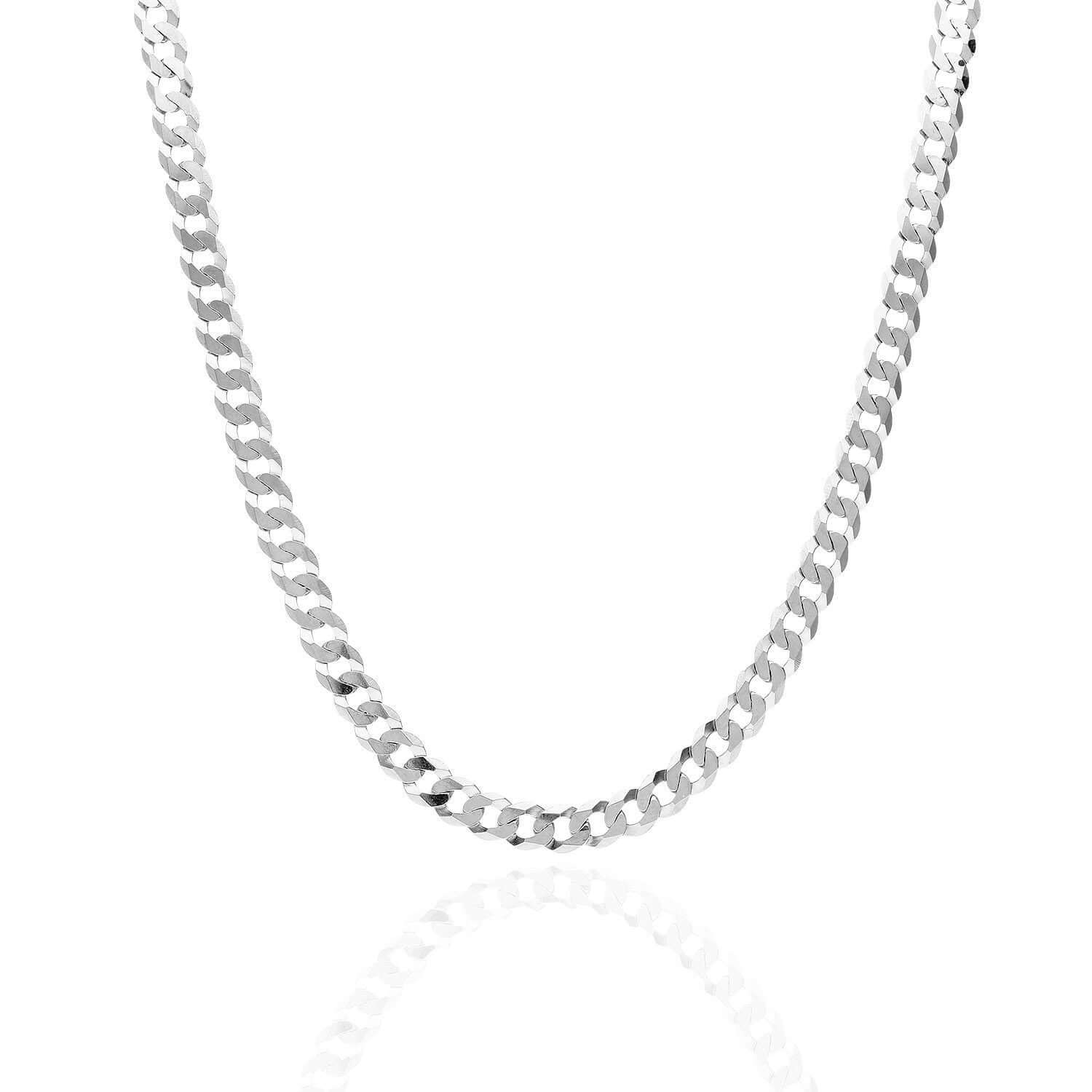Sterling Silver 4.8mm Cuban Chain (Solid Links) 18
