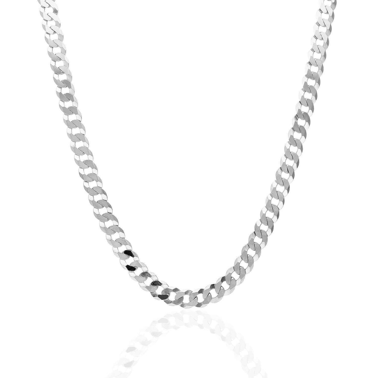 Sterling Silver 5.3mm Cuban Chain (Solid Links) 18"-30"