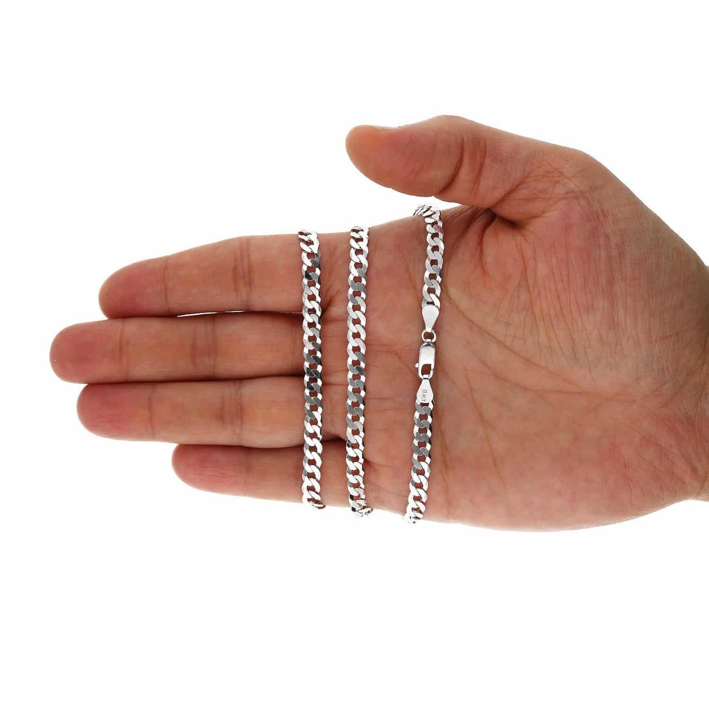 Sterling Silver 5.3mm Cuban Chain (Solid Links) 18"-30"