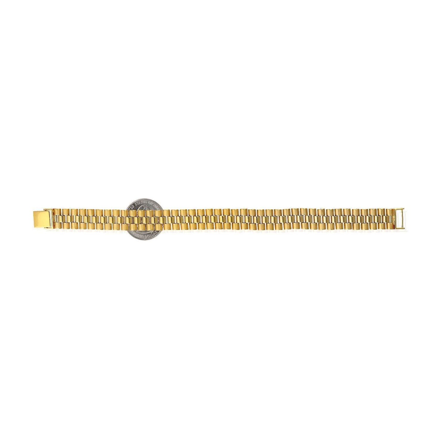 10K Yellow Gold 12mm Jubilee Men's Bracelet (Hollow) 8.25"