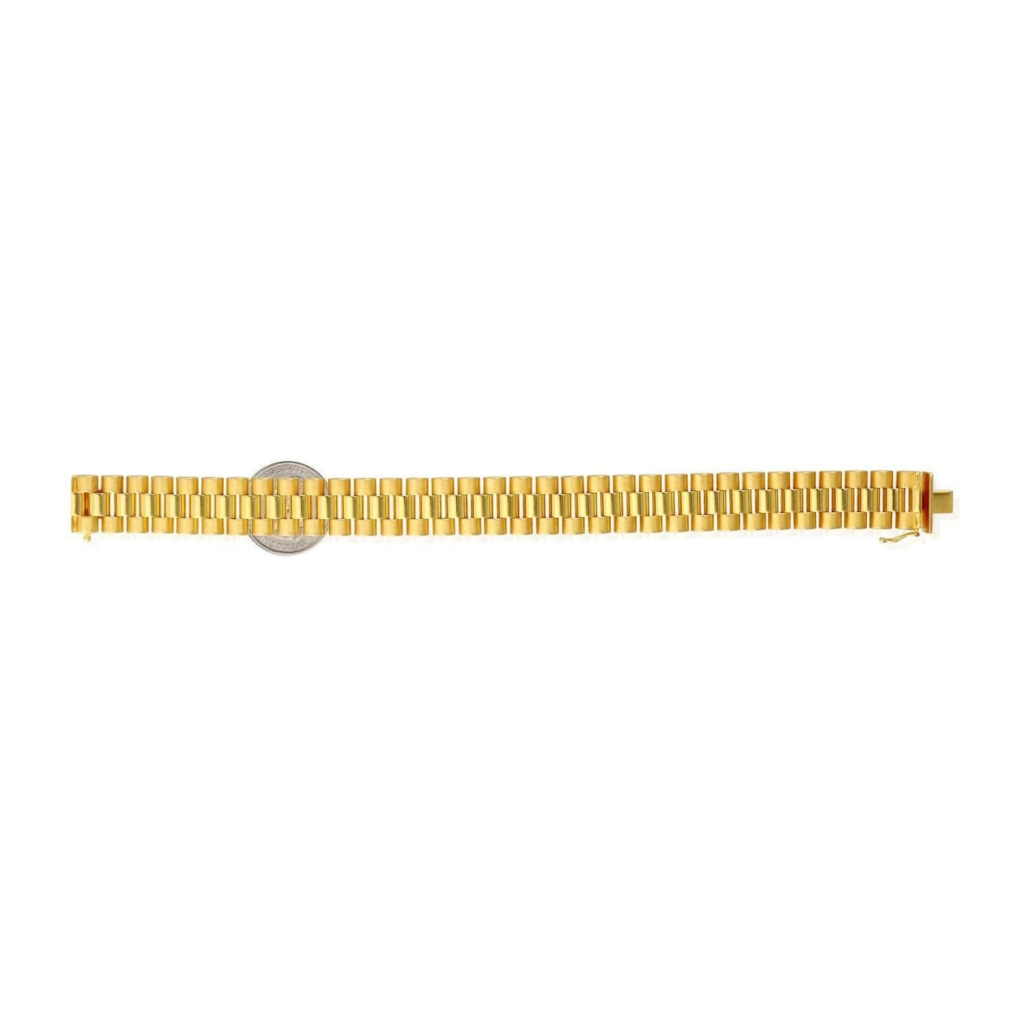 10K Yellow Gold 15mm Jubilee Men's Bracelet (Hollow) 8.5"