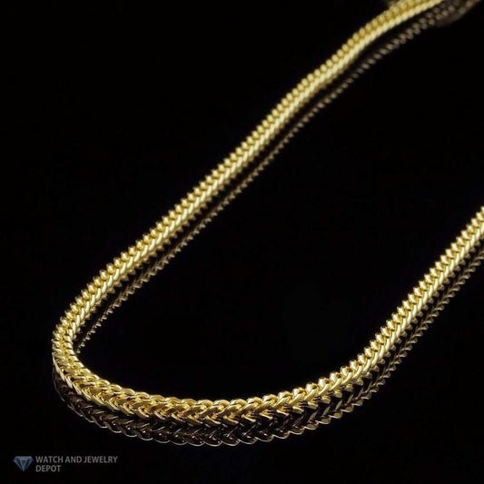 14K Yellow Gold 4mm Franco Chain (Hollow) 24"-32"