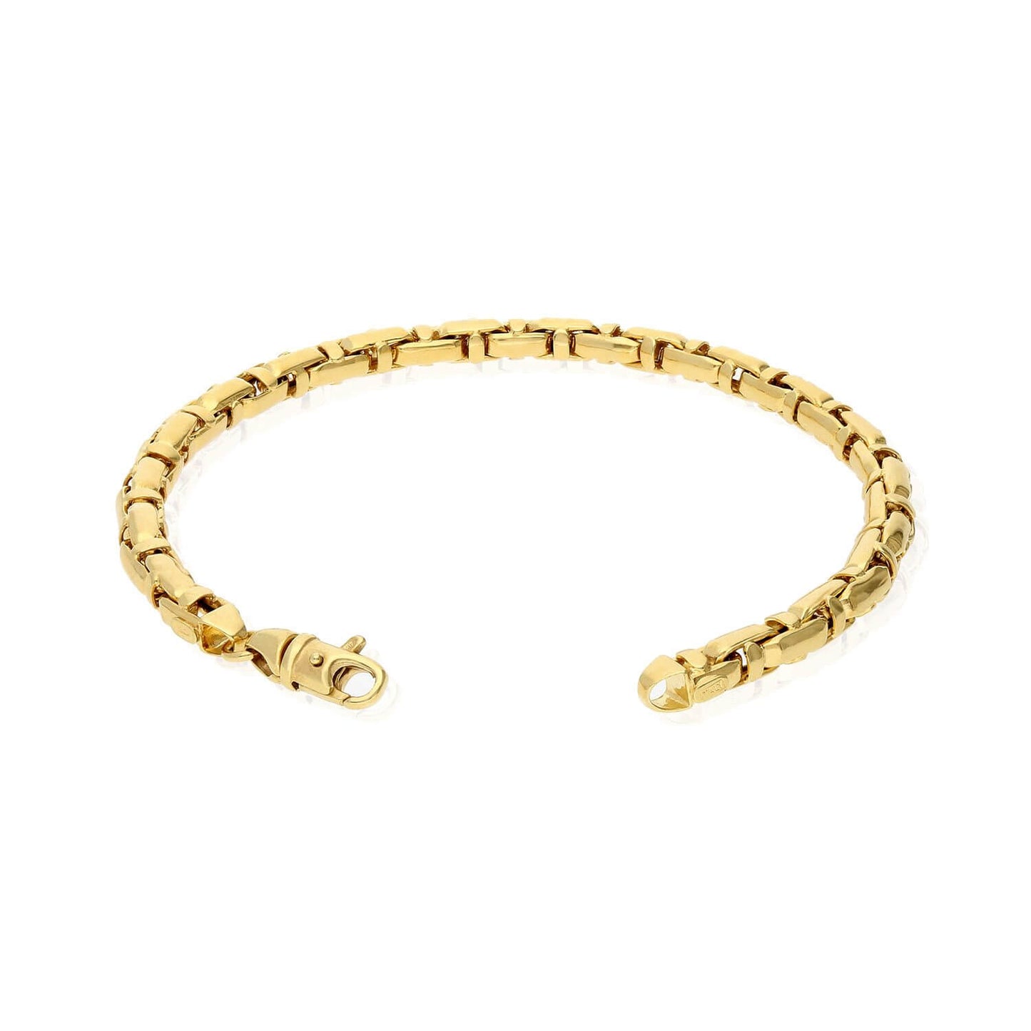 10K Yellow Gold 5.2mm Bullet Bracelet (Hollow) 9"