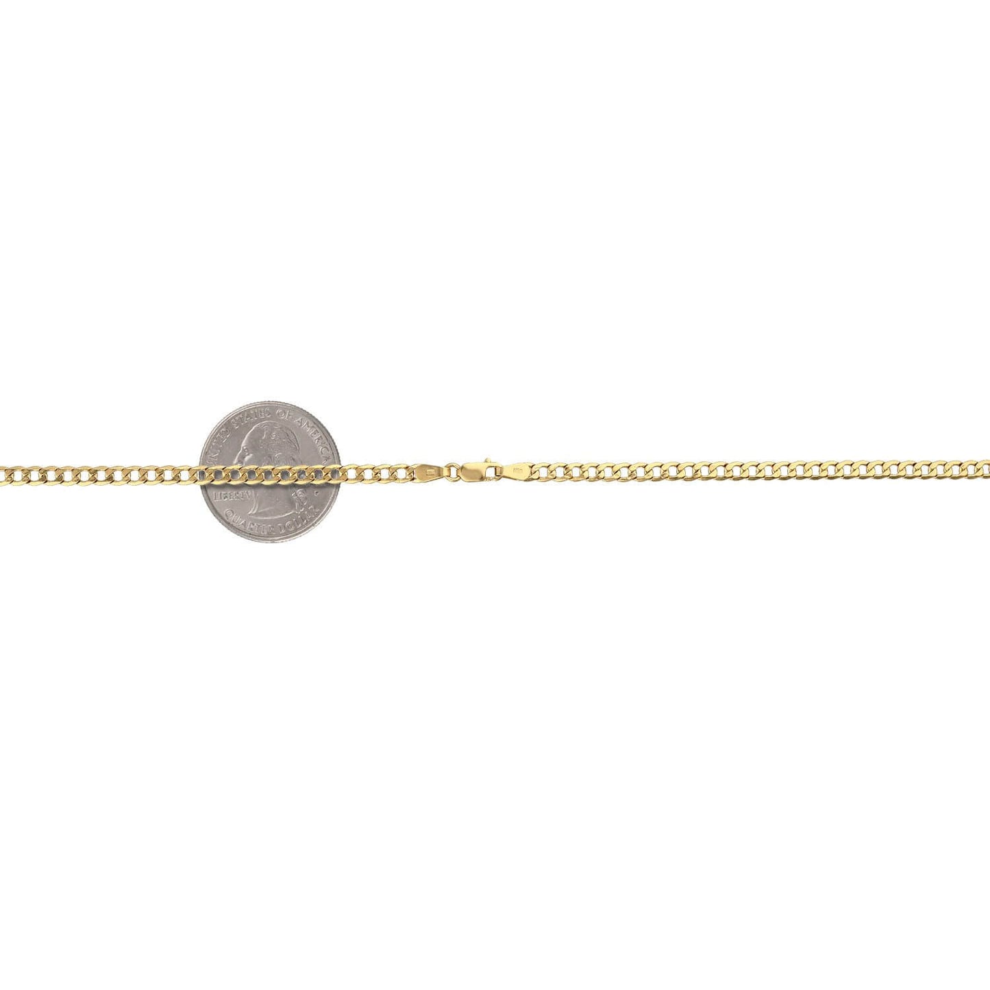 10K Yellow Gold 3.5mm Cuban Chain (Hollow) 16"-26"