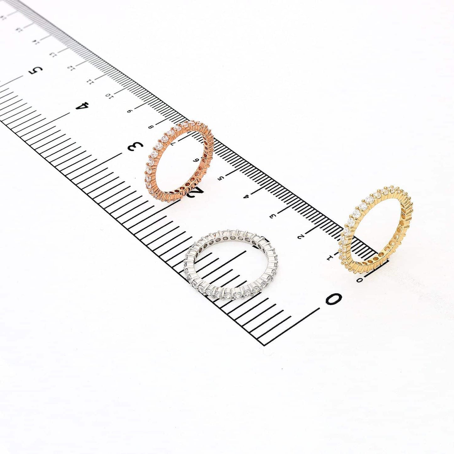 1CTW CZ 14K Gold Yellow 2mm Eternity Ring