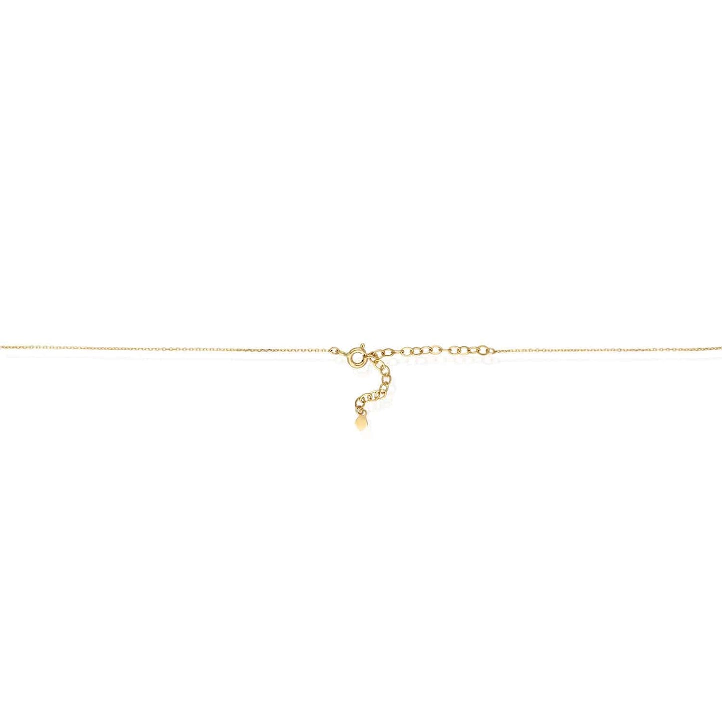 14K Solid Yellow Rose Gold Dainty MAMA Charm Necklace 16"-18" Adjustable