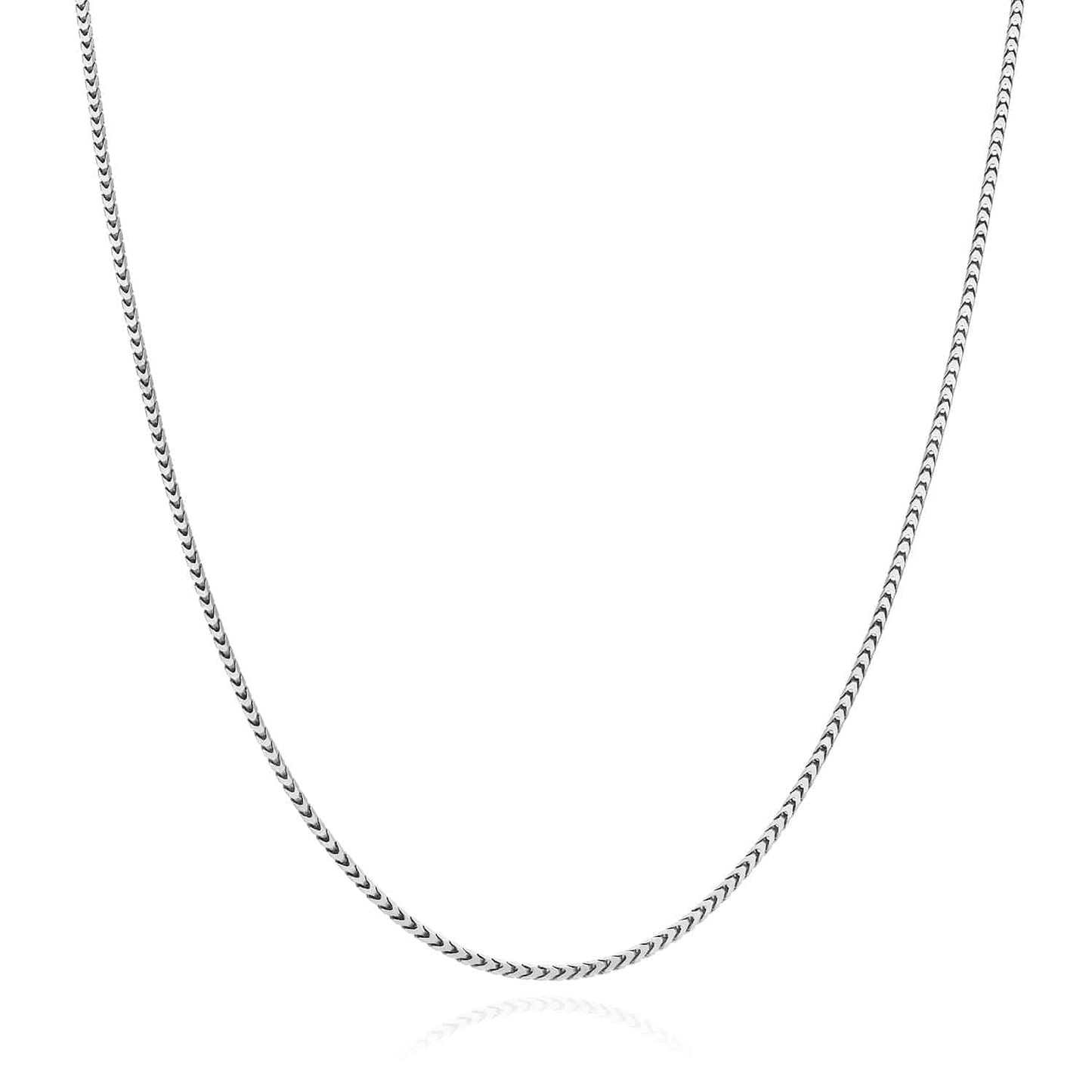 Solid 925 Sterling Silver 1.2mm Franco Chain Necklace 16"-30"