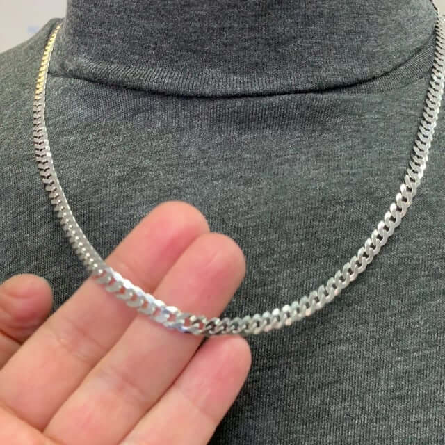 Sterling Silver 5.3mm Cuban Chain (Solid Links) 18"-30"