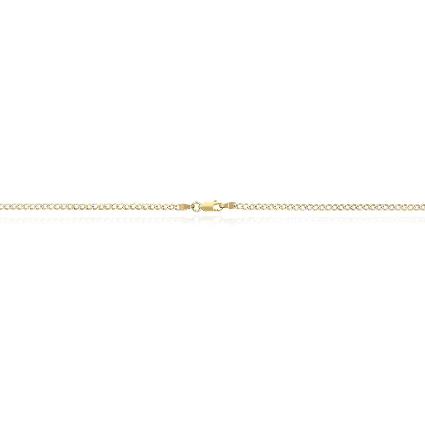 Kid's 14k Gold Over 925 Silver 2.7mm Diamond Cut Solid Cuban Curb Chain 16-20"