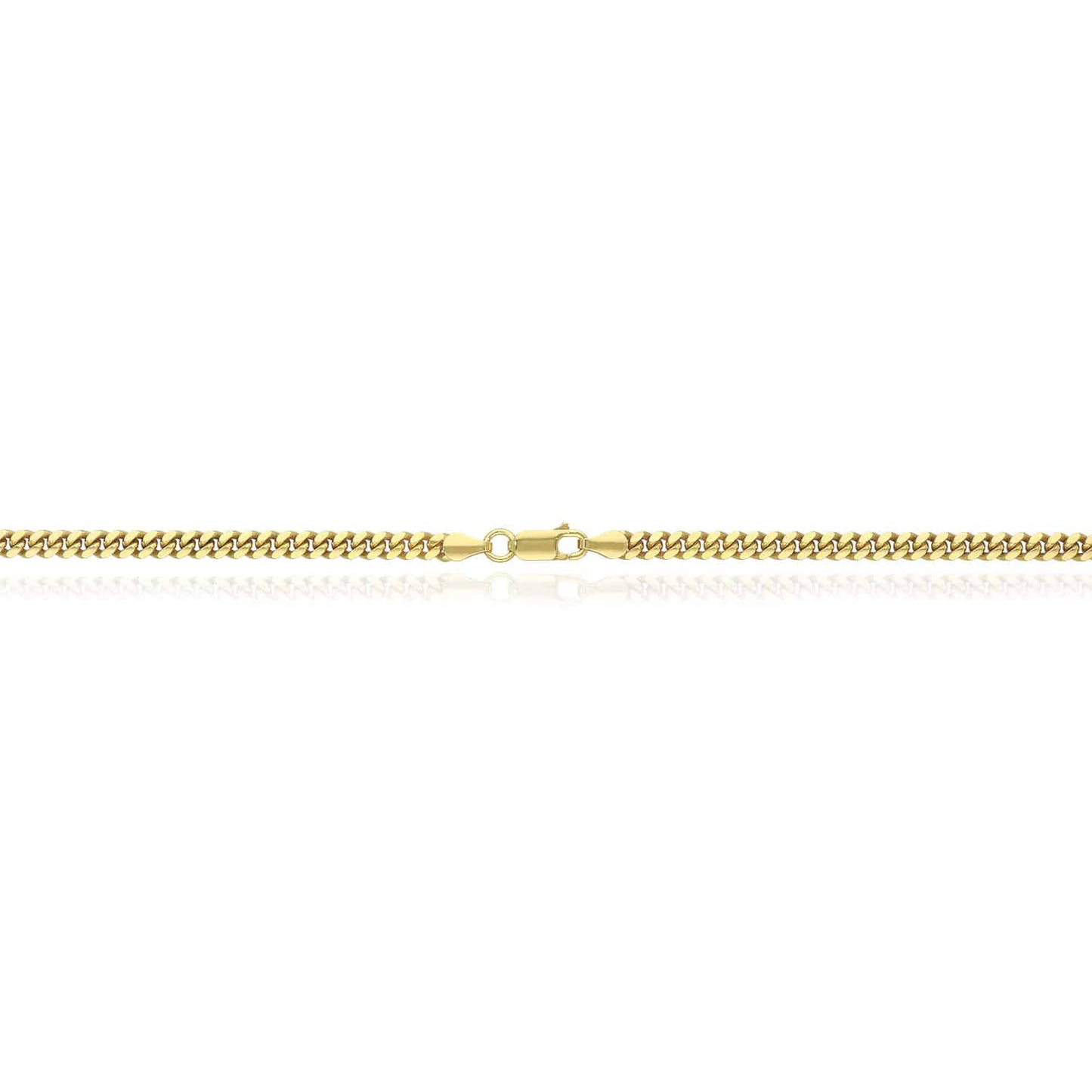 14K Yellow Gold Over Silver 4mm Miami Cuban Chain Necklace 16"-30"