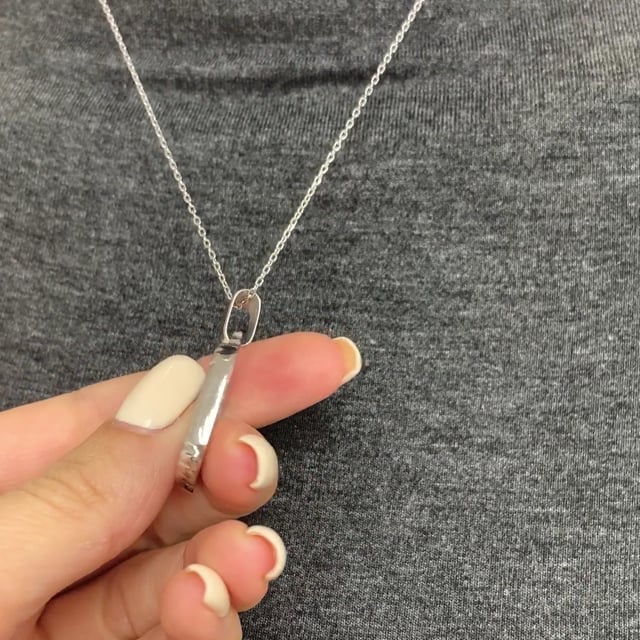 925 Sterling Silver Miraculous Virgin Mary Square Solid Medal Pendant