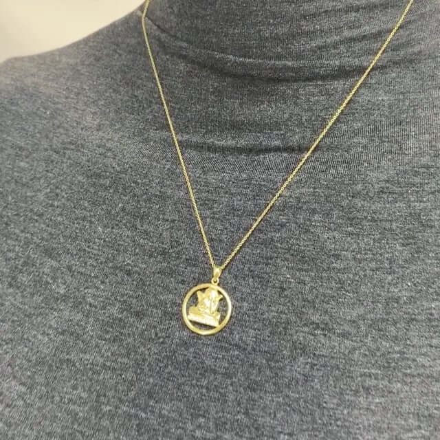 Yellow Gold Over Sterling Silver White Zirconia Guardian Angel Pendant