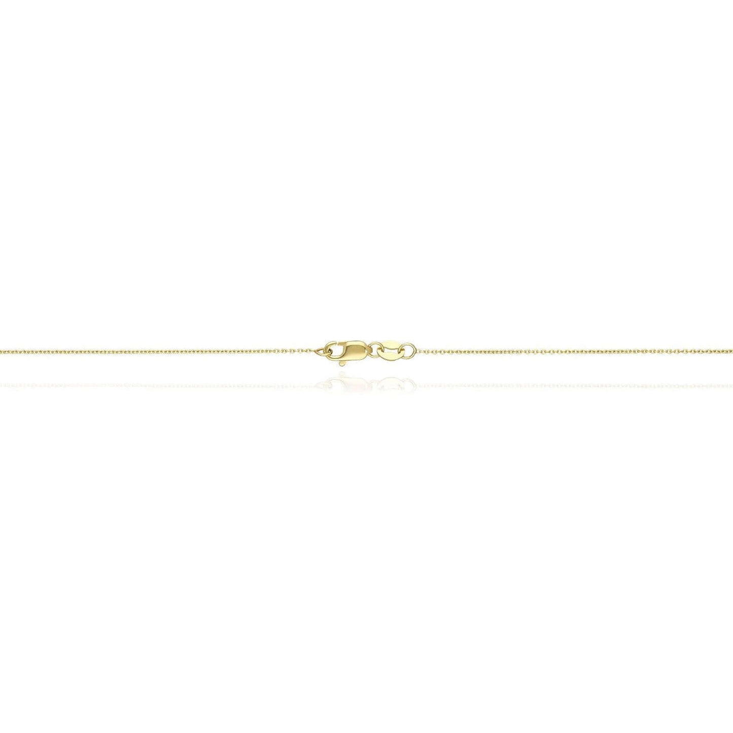 Solid 14K Gold 0.8mm Cable Chain Necklace 16"-22"