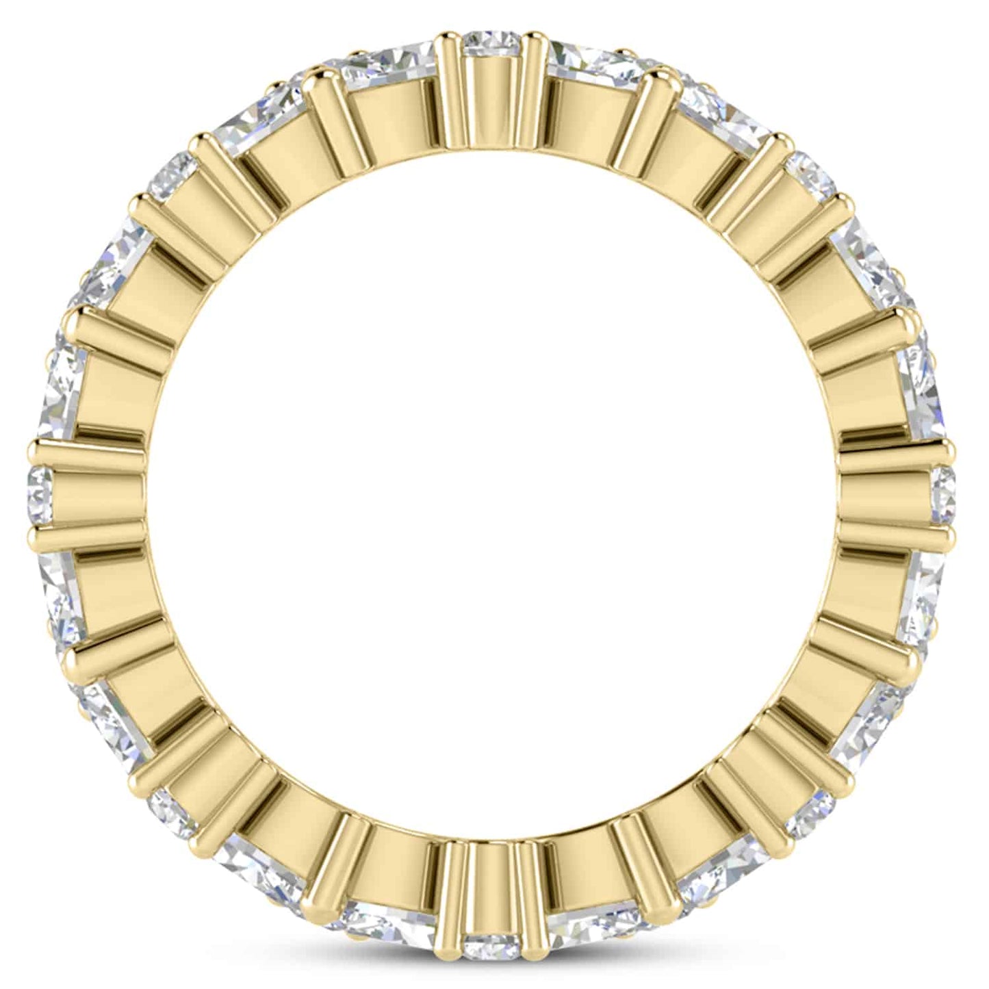 3.10CTW Lab-Grown Diamond Marquise Round 2.7mm Eternity 18K Gold Wedding Band
