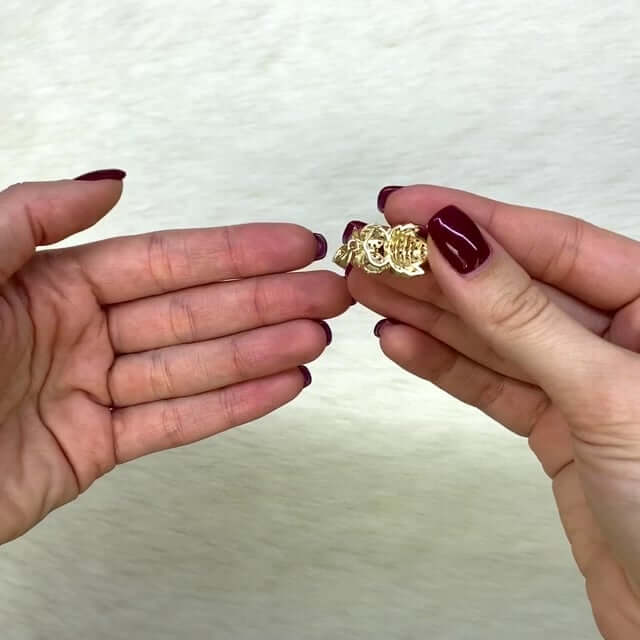 14K Yellow Gold 1.1CT CZ Accent Owl Pendant