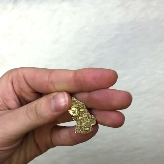 10K Gold Religious Praying Hand Push Back Stud Earrings