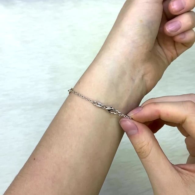 925 Sterling Silver Rose Gold Tone Triple Infinity Bracelet 7.5"