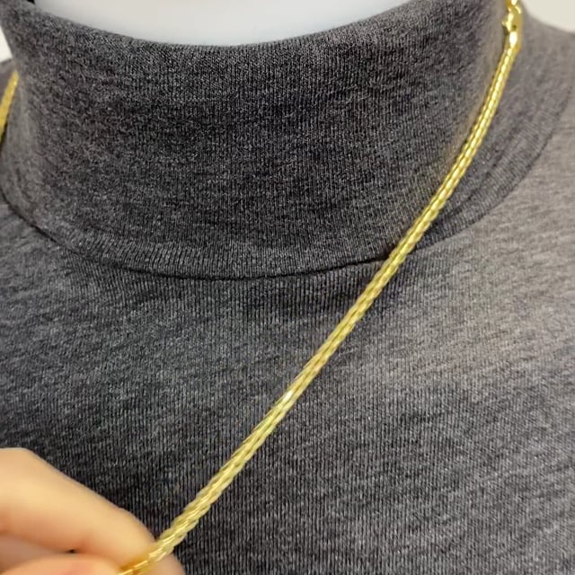 10K Real Gold 3.5mm Solid Round Box Chain Necklace 20"-26"