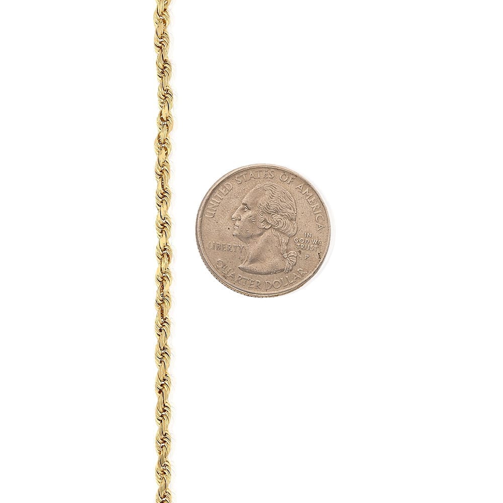 Solid 14k Gold Yellow Diamond Cut 3mm-8mm Rope Bracelet 8.5" HEAVY