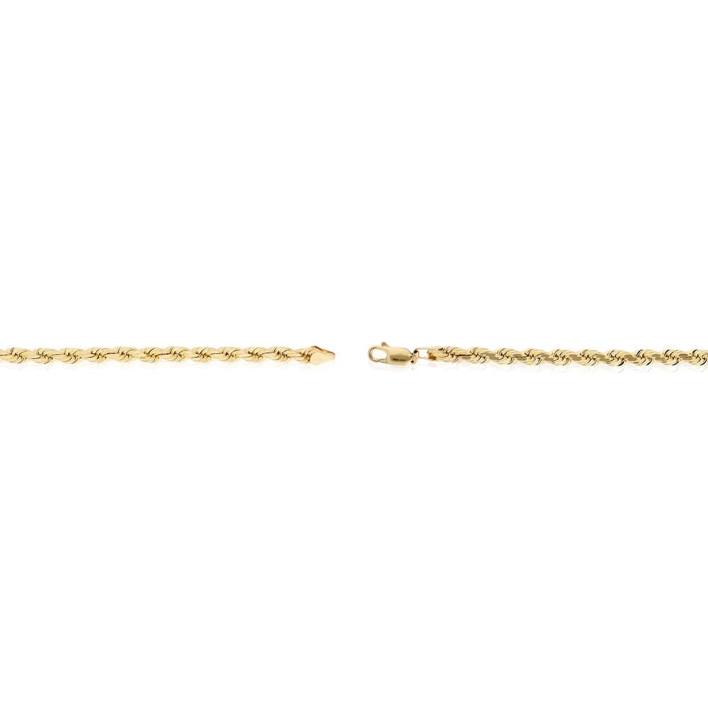 Solid 14k Gold Yellow Diamond Cut 3mm-8mm Rope Bracelet 8.5" HEAVY