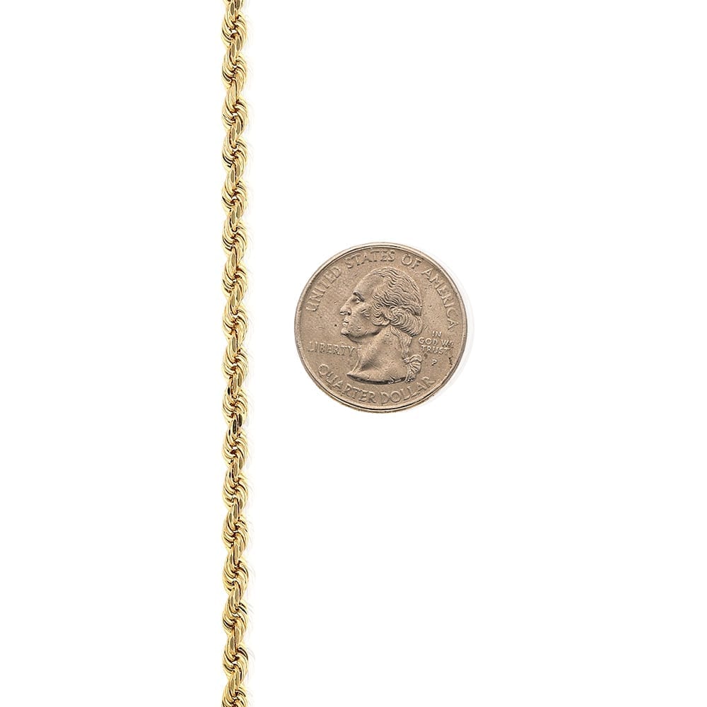 Solid 14k Gold Yellow Diamond Cut 3mm-8mm Rope Bracelet 8.5" HEAVY