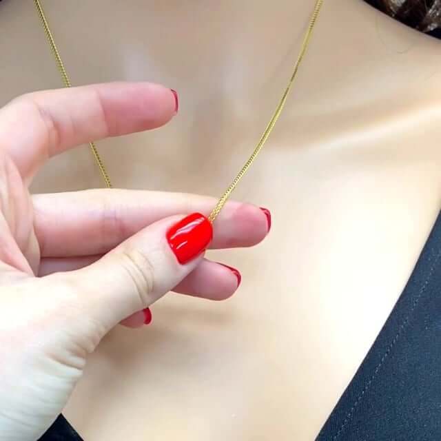 Kid's Solid 14K Yellow Gold Over Silver 1.2mm Franco Chain Necklace 16"-20"