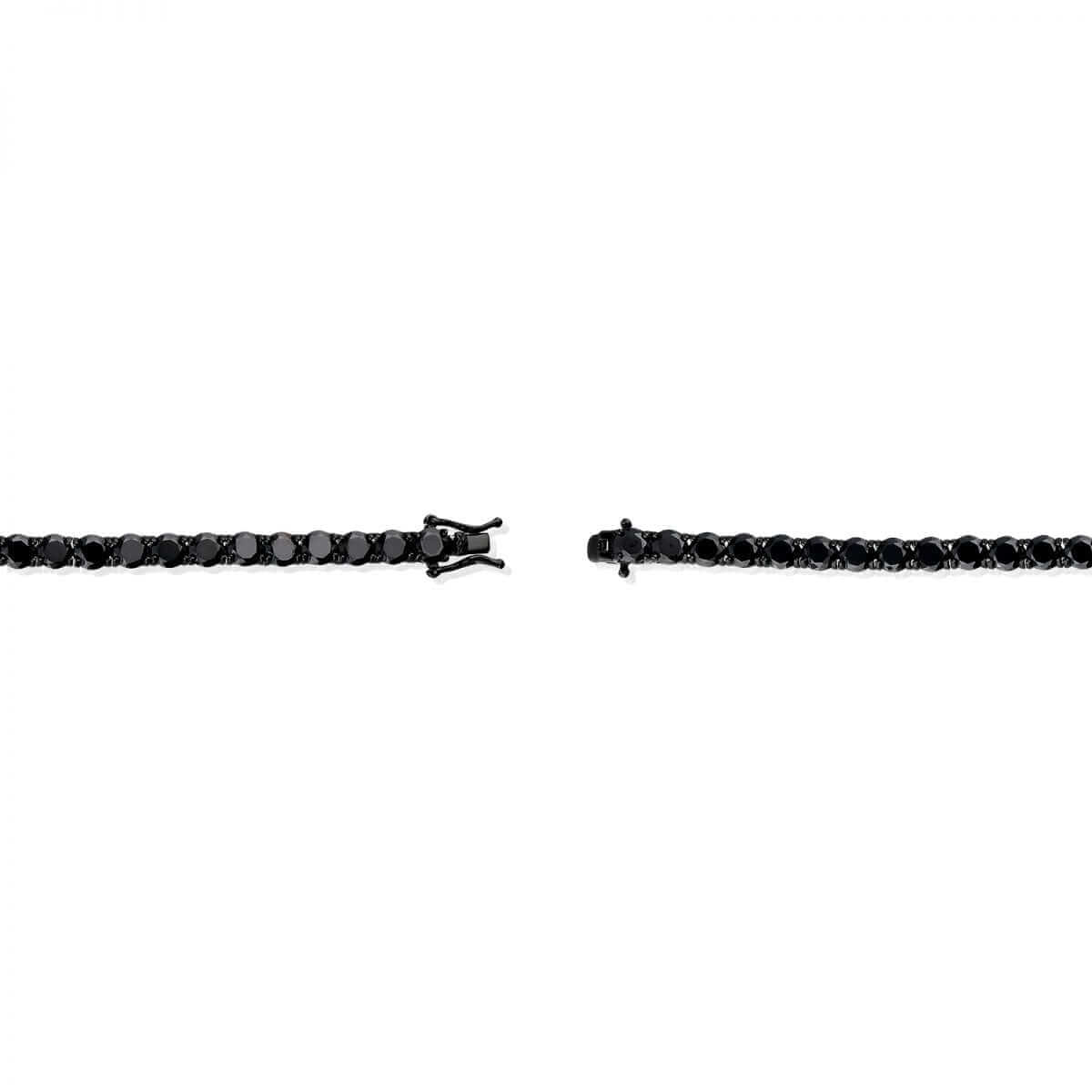 Sterling Silver 3mm 4mm 5mm 6mm Black CZ Tennis Bracelet 7.25"