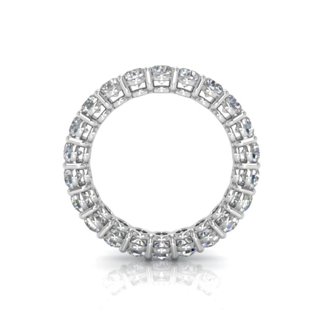 2CTW Lab-Grown Diamond Round 2.7mm Eternity 18K Gold White Stackable Band