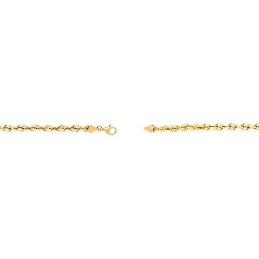 Solid 14k Gold Yellow Diamond Cut 3mm-8mm Rope Bracelet 8.5" HEAVY