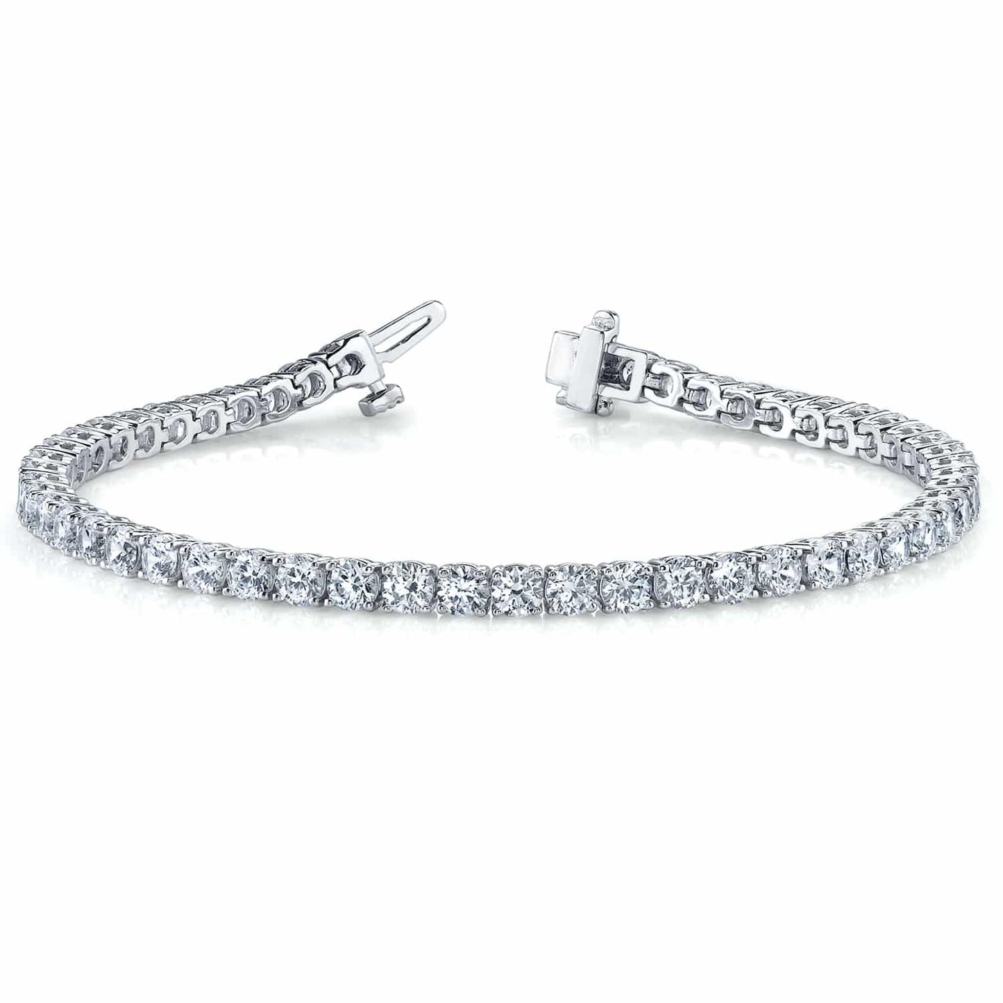4.5CTW Lab-Grown Diamond 14K Gold 3mm Tennis Bracelet 7"