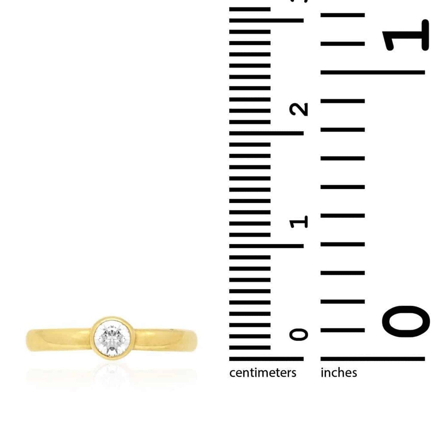 14k Gold Yellow White Bezel Round Simulated White Diamond Toe Ring 0.25Ct