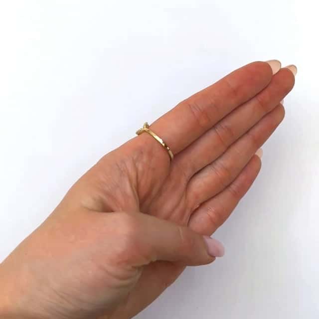 14K Gold Yellow CZ Infinity Ring