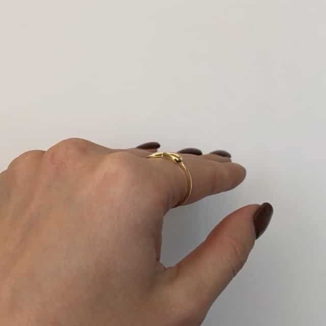 14K Gold Stackable Infinity Ring
