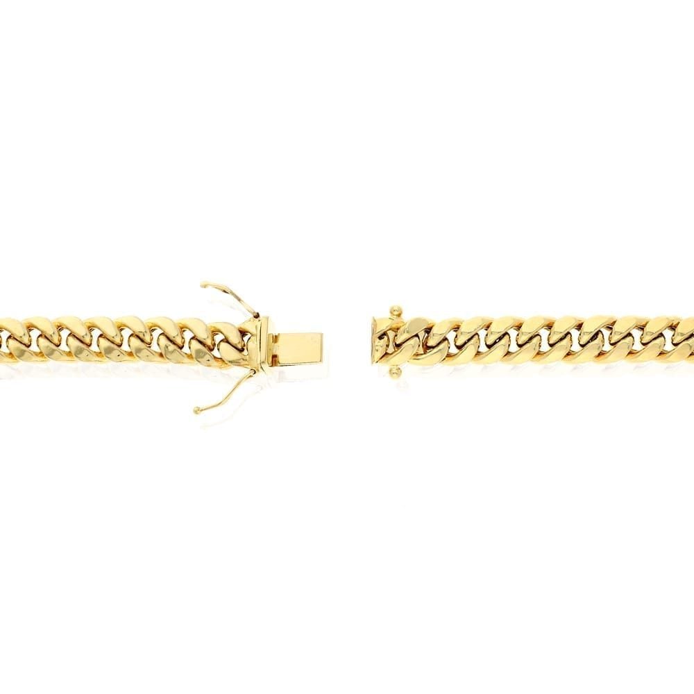 10K Yellow Gold Hollow 8mm Miami Cuban Chain Necklace 26"