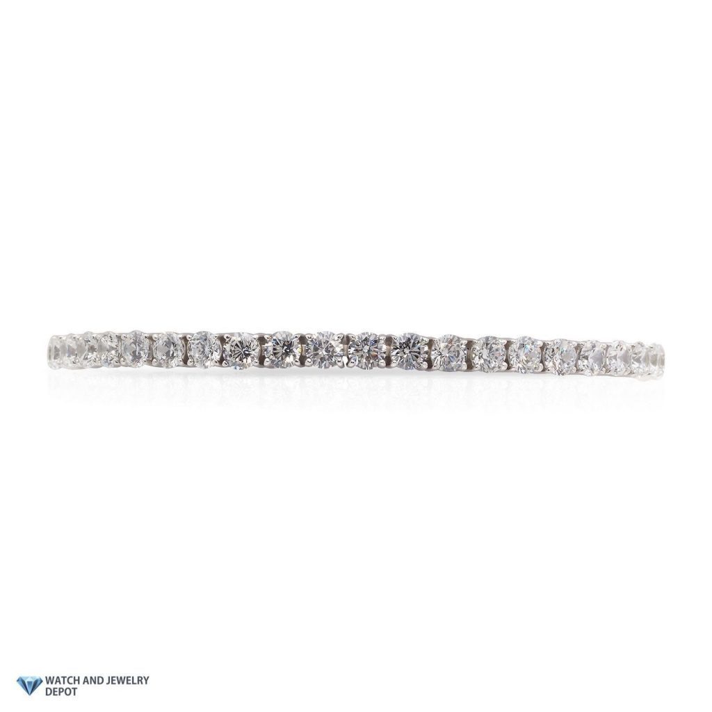 Sterling Silver CZ 4mm Lady's Tennis Bracelet 7.25"