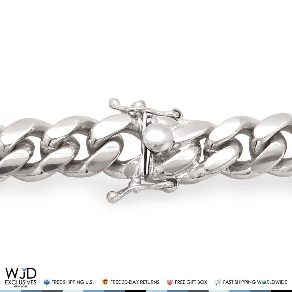 Sterling Silver 10mm Miami Cuban Bracelet 8.5"