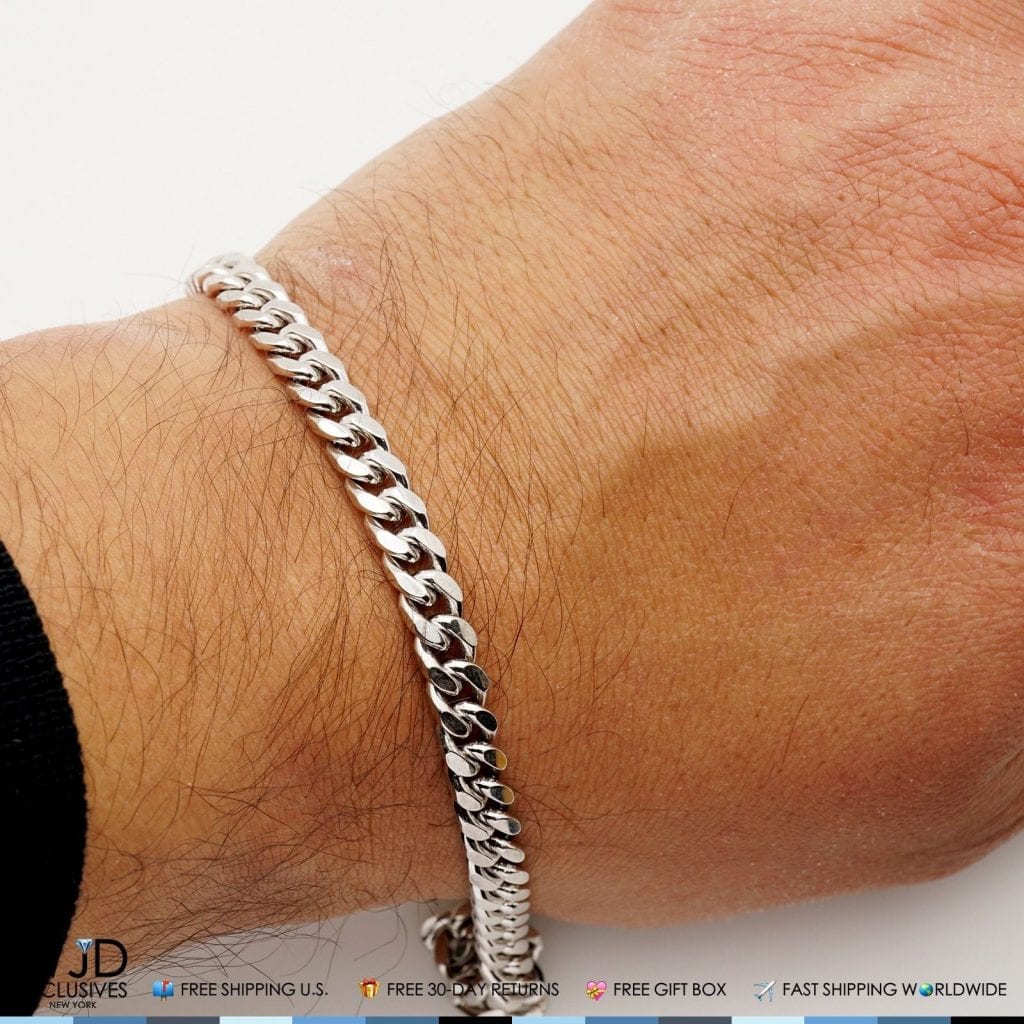 925 Sterling Silver 6mm Miami Cuban Bracelet 9"