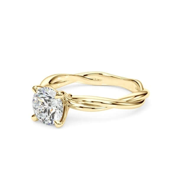 1CT Charles & Colvard Forever One Moissanite 14K Real Gold Engagement Ring
