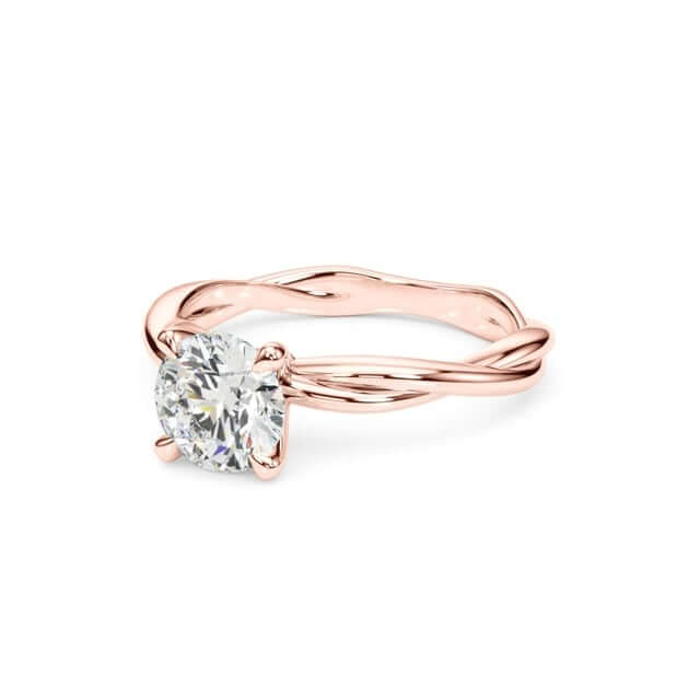 1CT Charles & Colvard Forever One Moissanite 14K Real Gold Rose Engagement Ring
