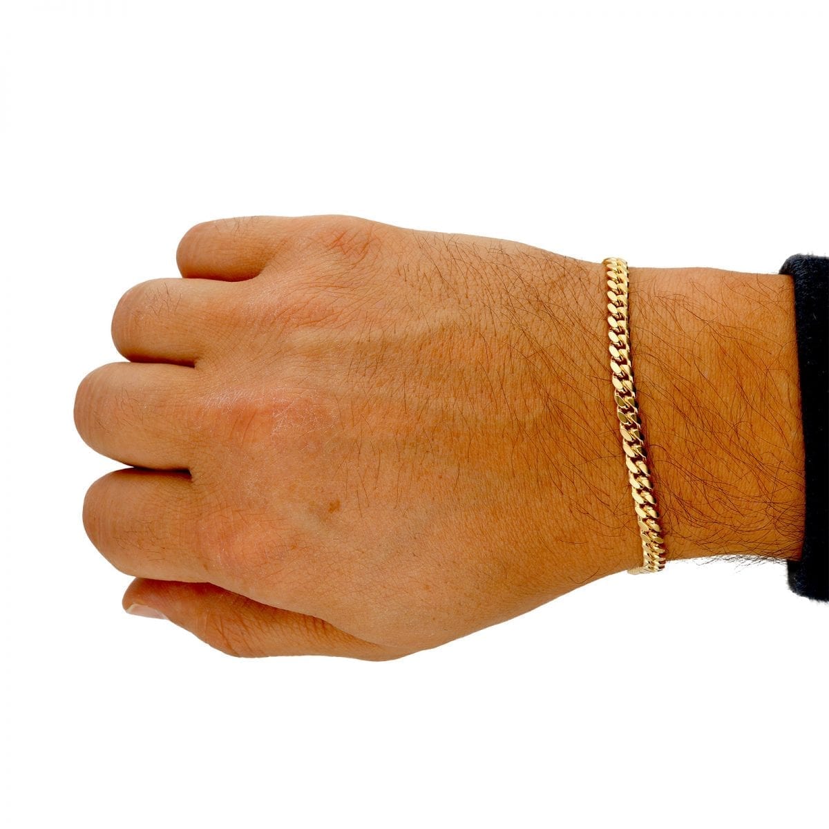 Solid 14k Gold Yellow 5mm Miami Cuban Bracelet 8.5"
