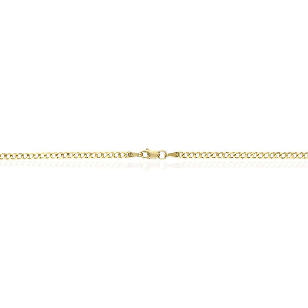14K Yellow Gold 2.5mm Cuban Curb Chain (Solid Links) 16"-24"