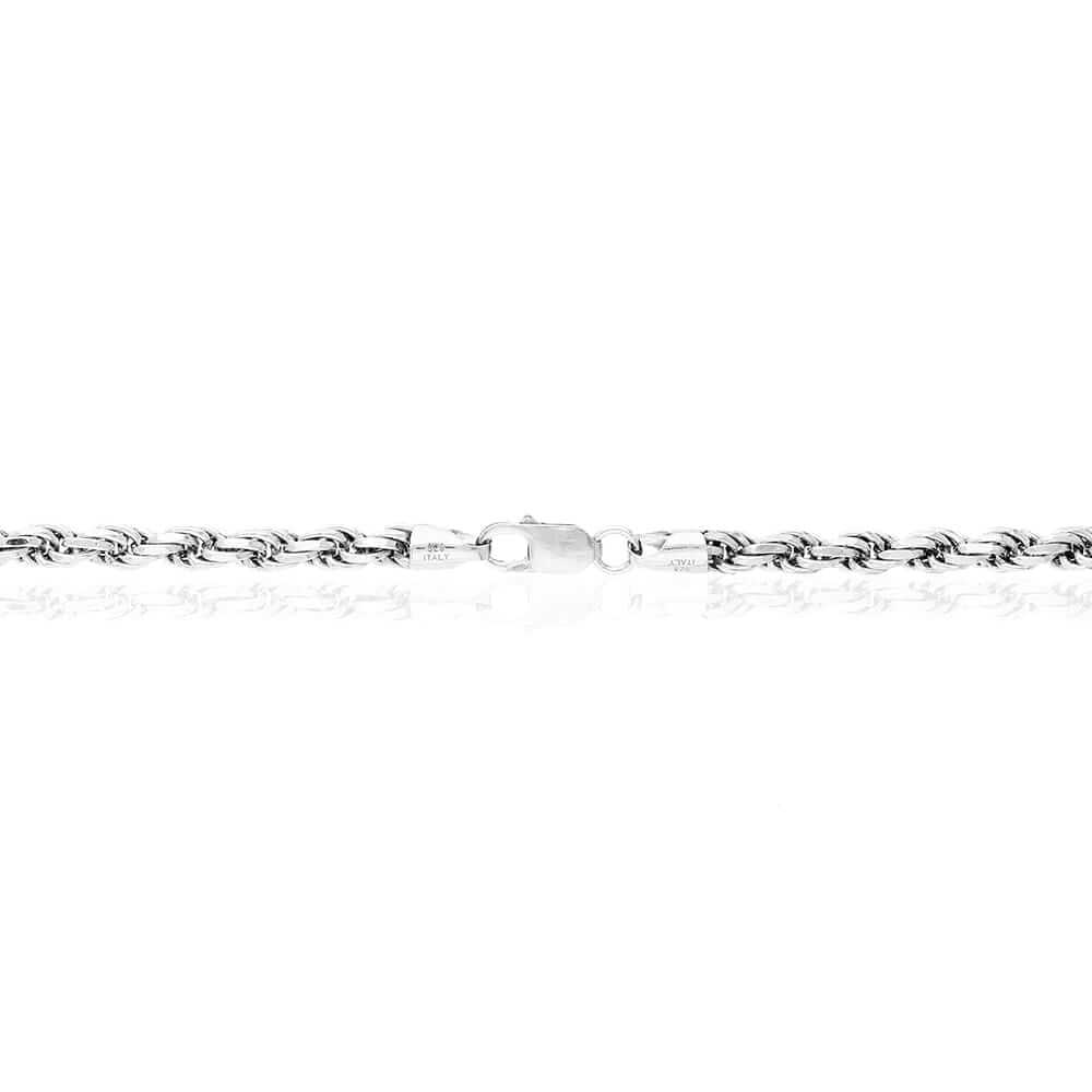 Sterling Silver 6mm Diamond-Cut Rope Chain (Solid Links) 24"-28"