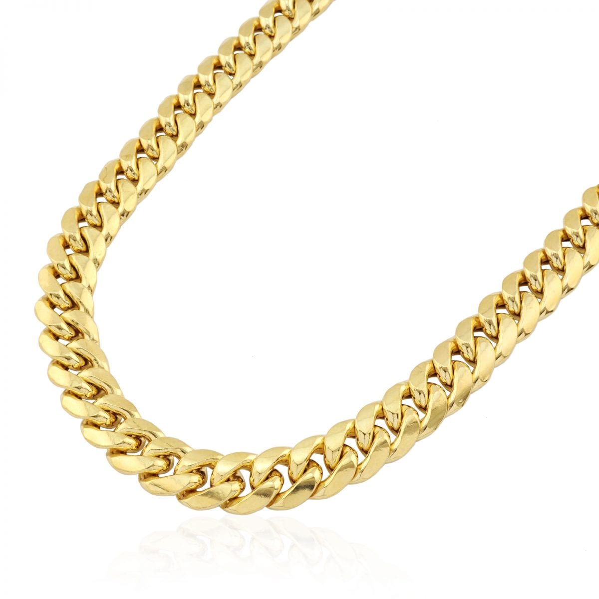 10K Yellow Gold Hollow 11mm Miami Cuban Chain Necklace 26"