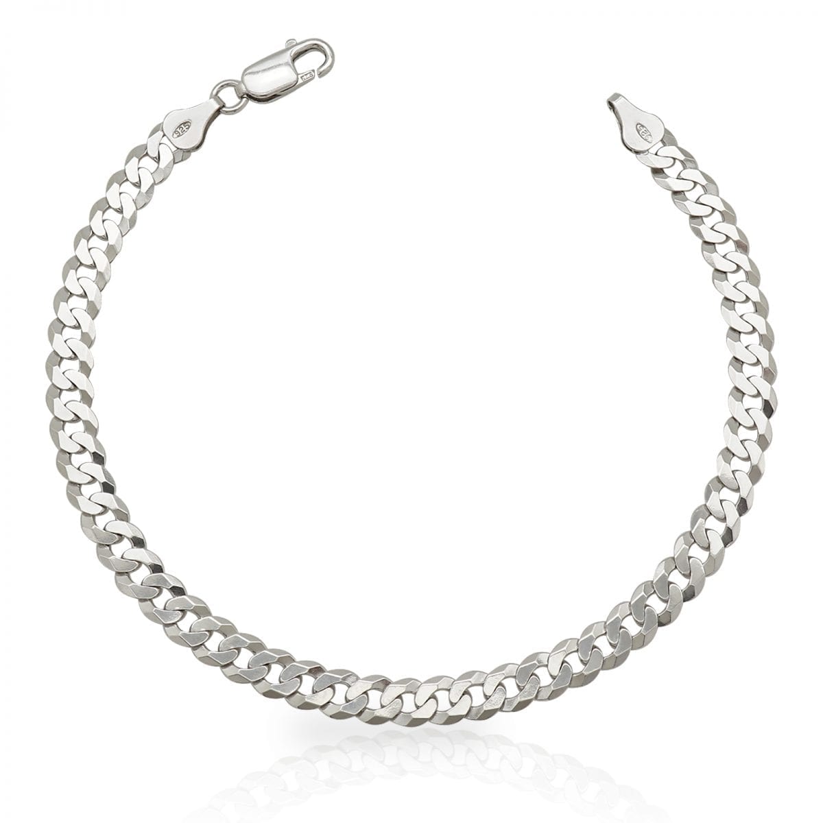 925 Sterling Silver 6mm Cuban Curb Bracelet 8"